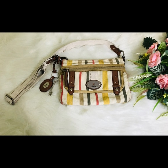 Fossil Crossbody Multiple Color Canvas Bags - Picture 1 of 8